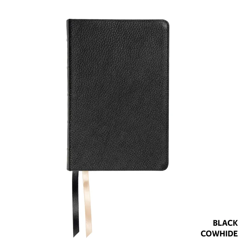 NASB Handy Size Paste-Down Black Cowhide