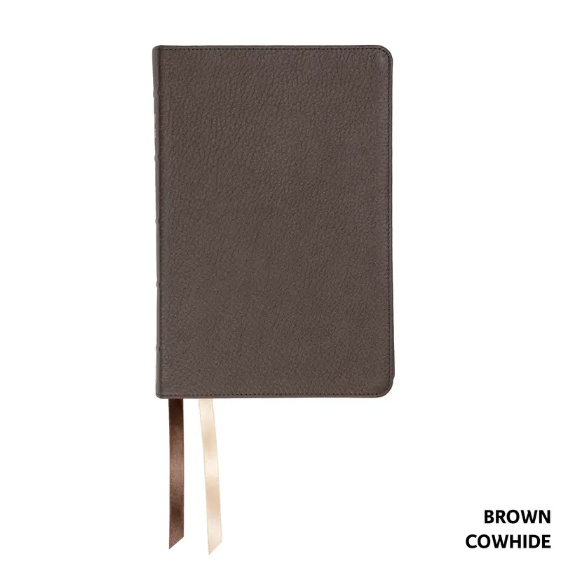 NASB Handy Size Paste-Down Brown Cowhide