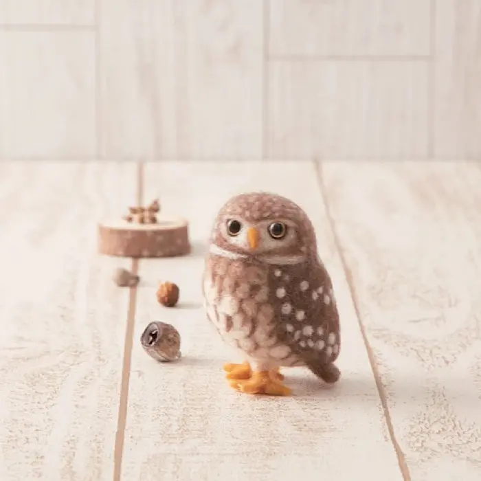 Needle Felting Kit ‘Owl’ - Hamanaka