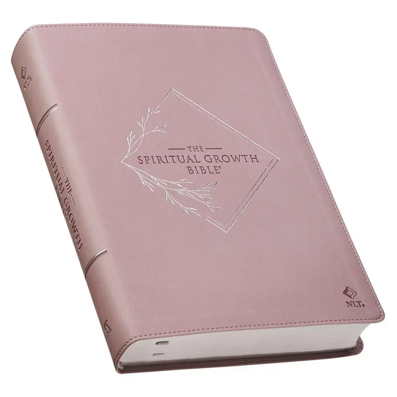 NLT The Spiritual Growth Bible Faux Leather Dusty Mauve