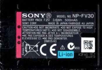 NP-FV30 Accu / Batterij