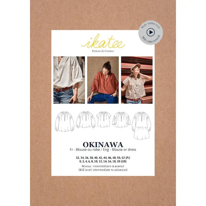 Okinawa Blouse & dress - size 32- 52 - Sewing Pattern - Ikatee