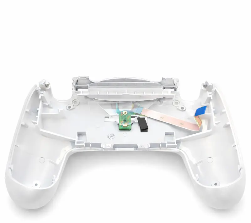 Onderkant Behuizing + Lightbar Module met Ribbon Cable voor PS4 DualShock 4 Controller - Wit