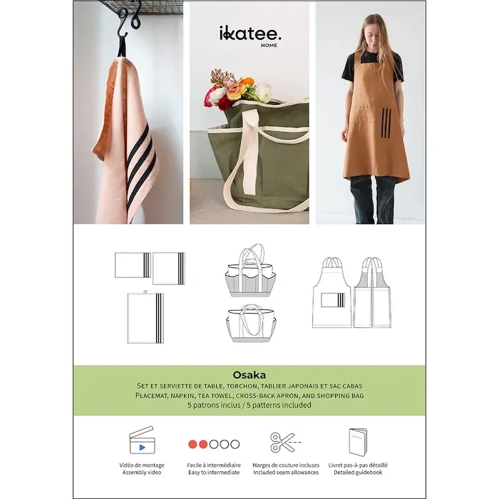 Osaka - Kitchen accessories Sewing Patterns - Ikatee