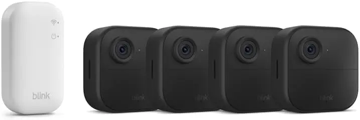 Outdoor 4 Beveiligingscamera Systeem 4 Camera's met Sync Module Core - Zwart (Nieuw)