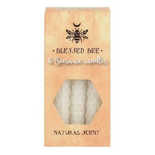 Pack of 6 'White' Beeswax Spell Candles