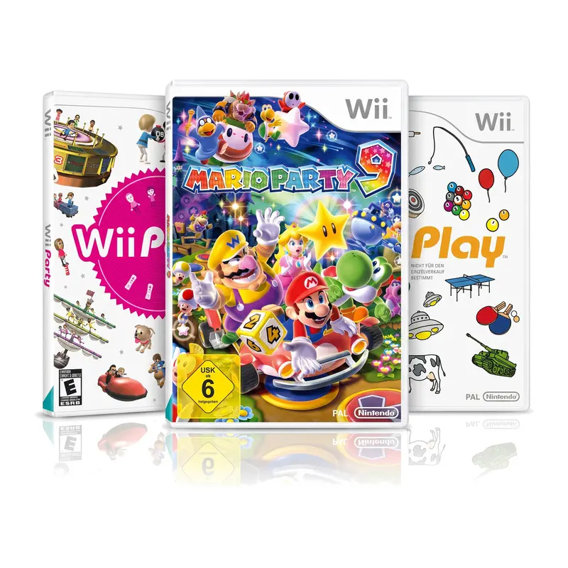 Party gameset voor Nintendo Wii (Wii Party, Mario Party 9 en Wii Play)