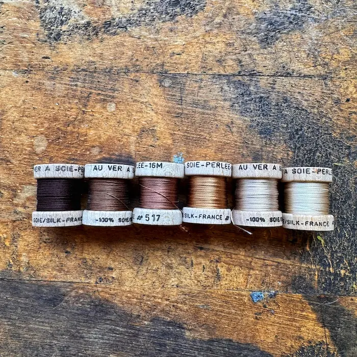 Pearl Silk Bobbins Set - Marron - Au Ver à Soie