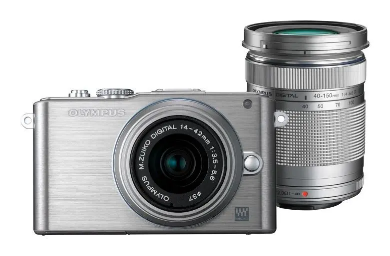 Pen E-PL3 Systeemcamera Dubbele Zoom Kit - Zilver (In doos)