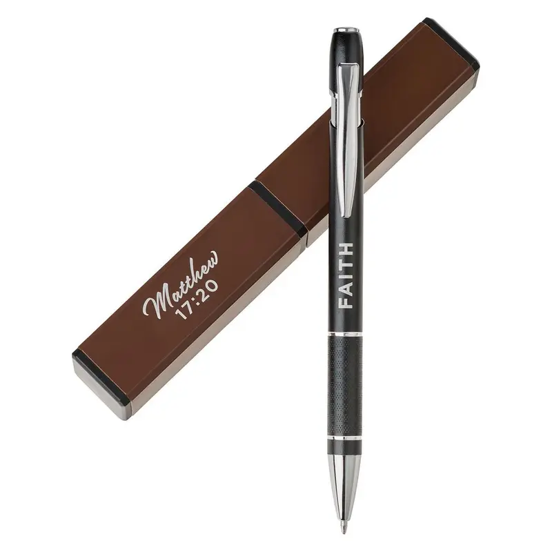 Pen in Case Brown Faith Mountains Matt 17