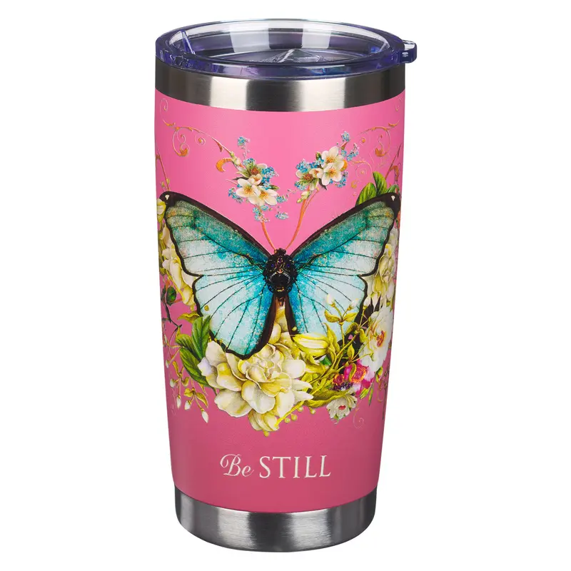 Pink Be Still Butterfly - Psalm 46