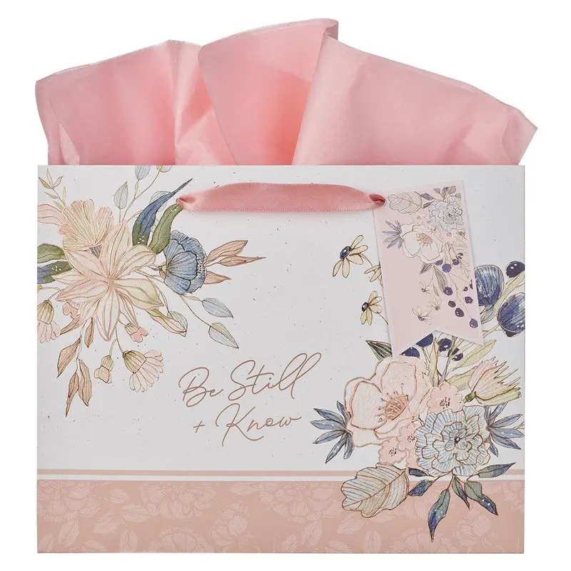 Pink/Blue Floral Be Still Ps. 46