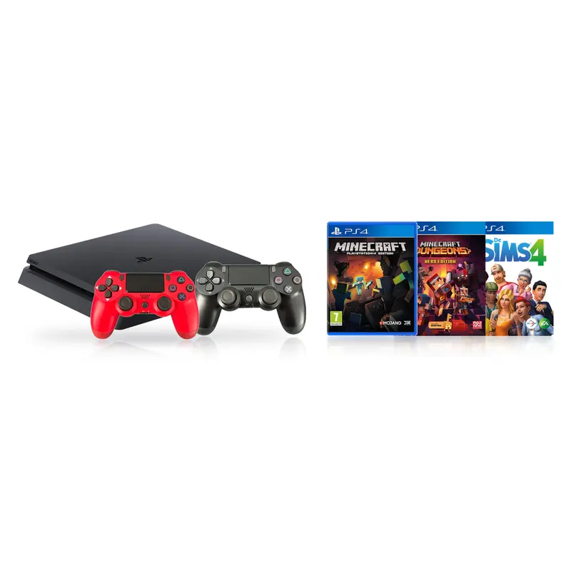 Playstation 4 Slim 500GB Console + 2 Controllers + Gezinspakket (3 games)
