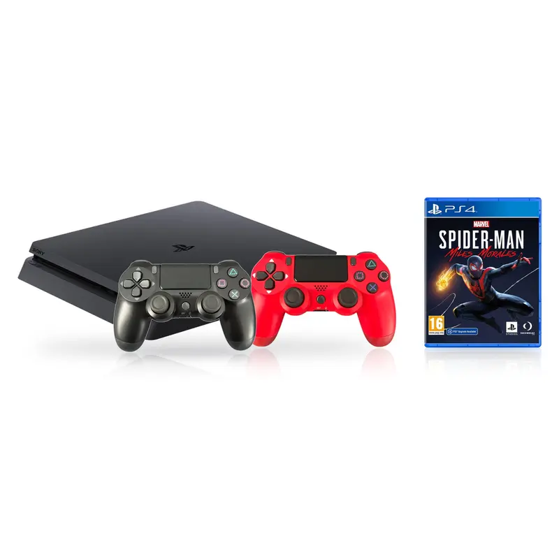 Playstation 4 Slim 500GB Console + 2 Controllers + Marvel Spiderman bundel