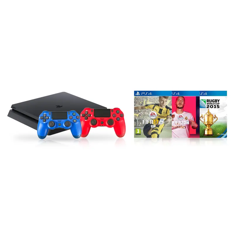 Playstation 4 Slim 500GB Console + 2 Controllers + Sportpakket (3 games)