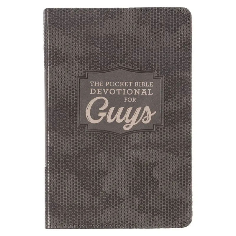 Pocket Bible Devotional for Guys Faux Leather