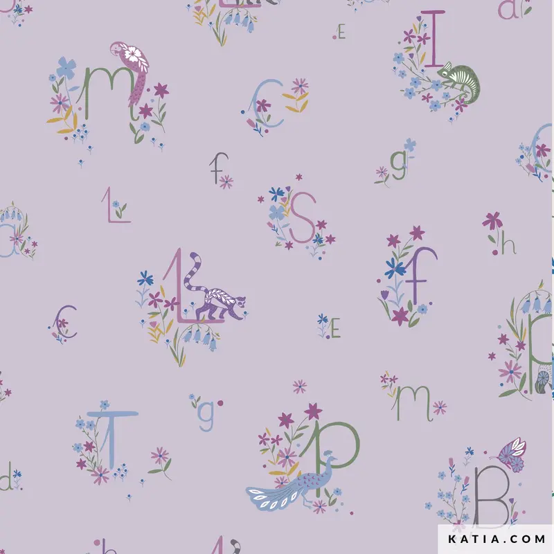 Print Cotton - Letters Vacances- Katia Fabrics COUPON
