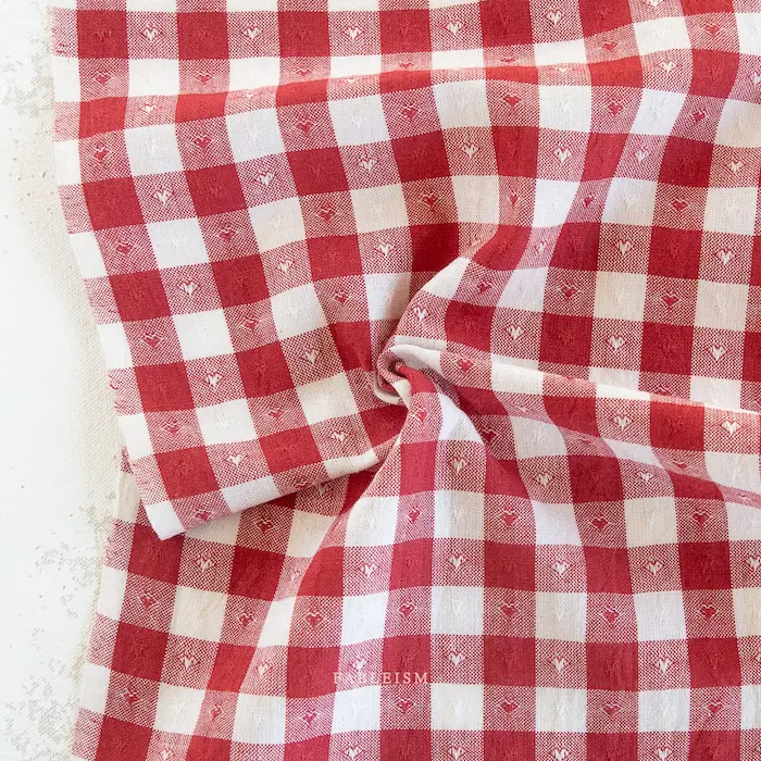 Queen of Hearts Cotton CHERRY - Fableism €22p/m