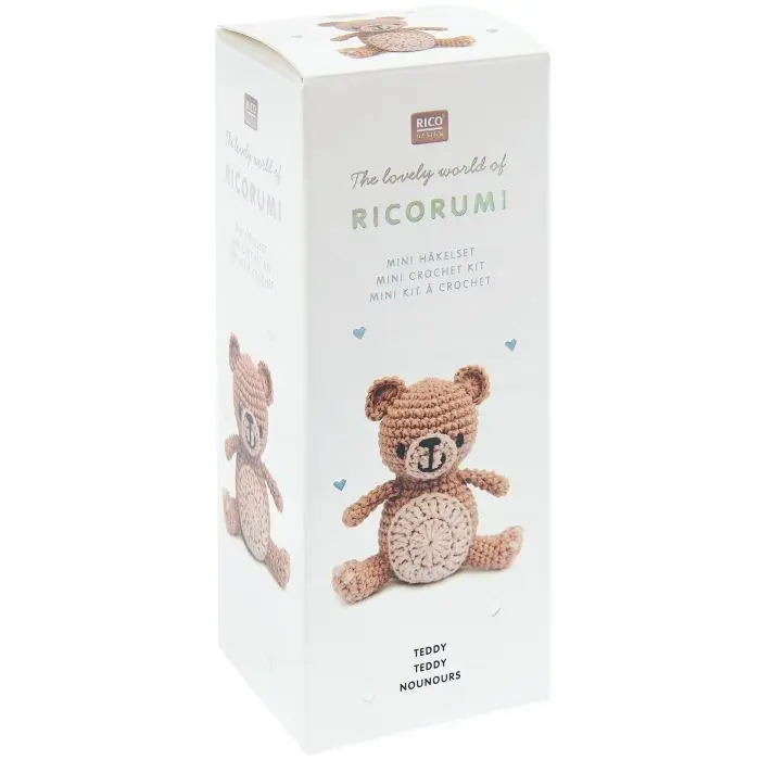Ricorumi Mini Easy Crochet Kit - Teddy Bear - Rico Design
