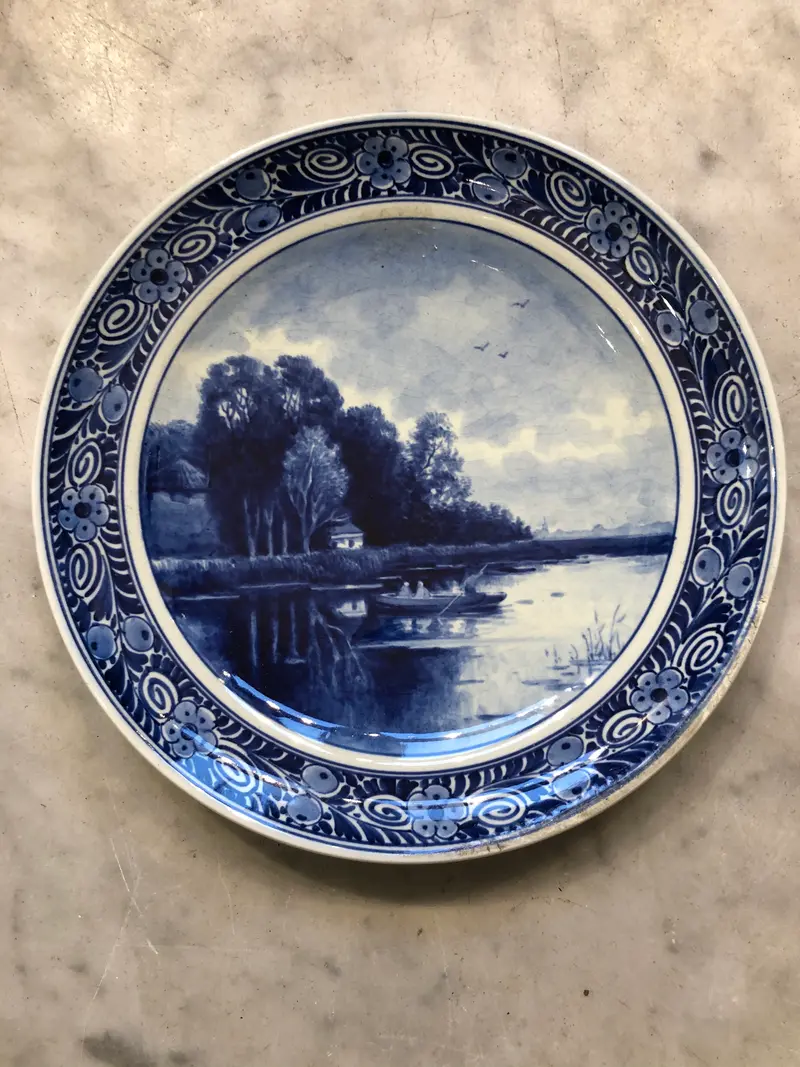 Royal Delft handpainted dutch plate with landscape