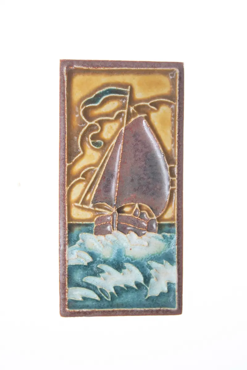 Royal Delft handpainted dutch tile with ship
