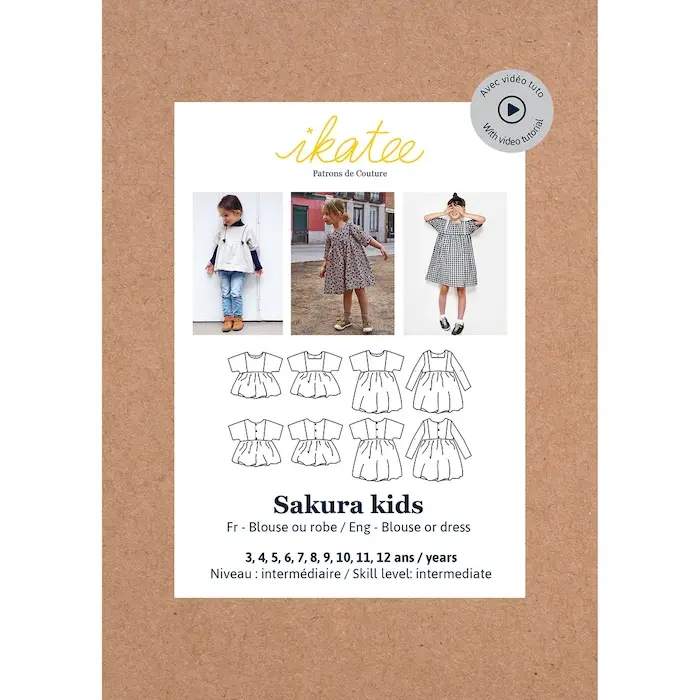 Sakura Kids Blouse & dress - 3-12yrs - Sewing Pattern - Ikatee