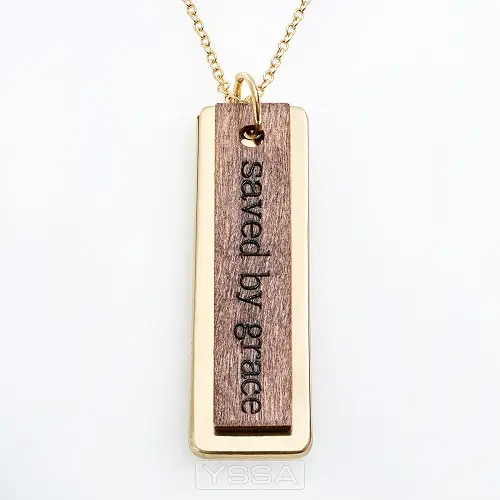 Saved by Grace - Metal with wood bar