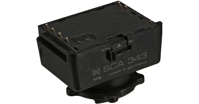 SCA 343 M Hotshoe Adapter voor Nikon Analoge Camera's (Nieuw)