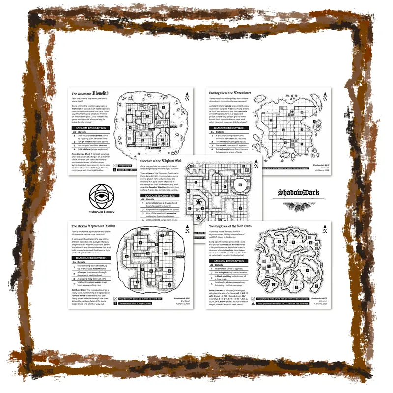 Shadowdark - Mini-adventure Cards