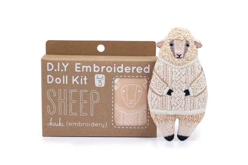 Sheep Embroidery Kit - Kiriki Press