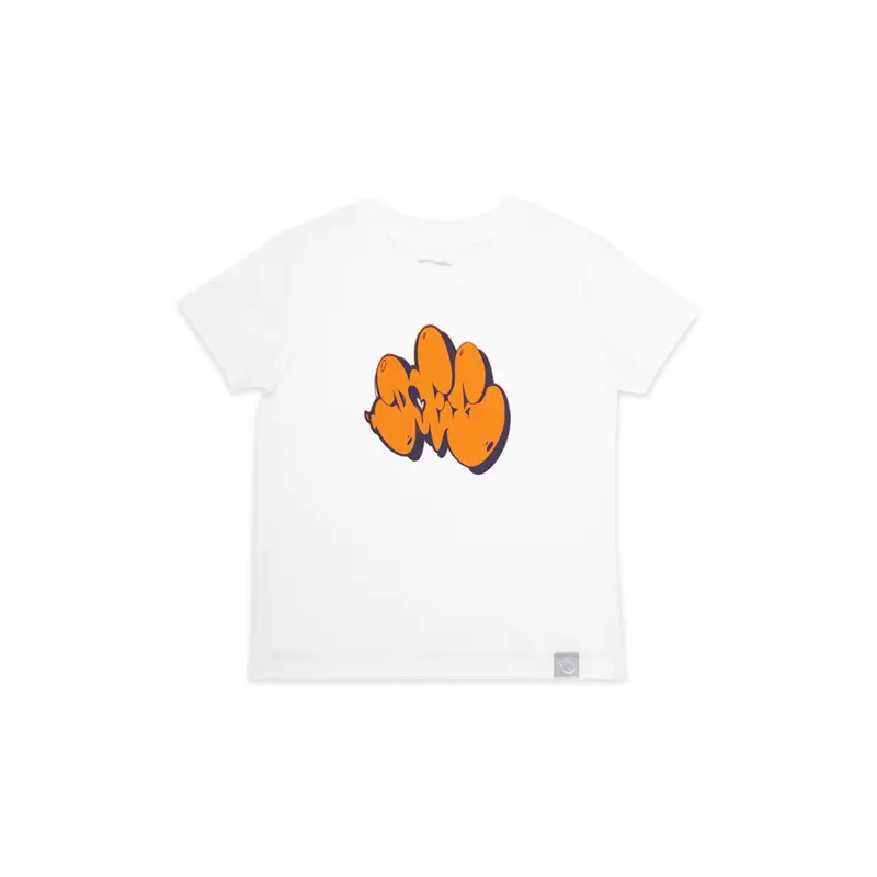 Shirt 'Orange Bubble' White Kids