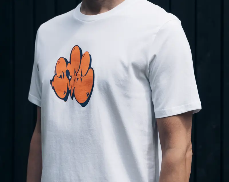 Shirt 'Orange Bubble' White