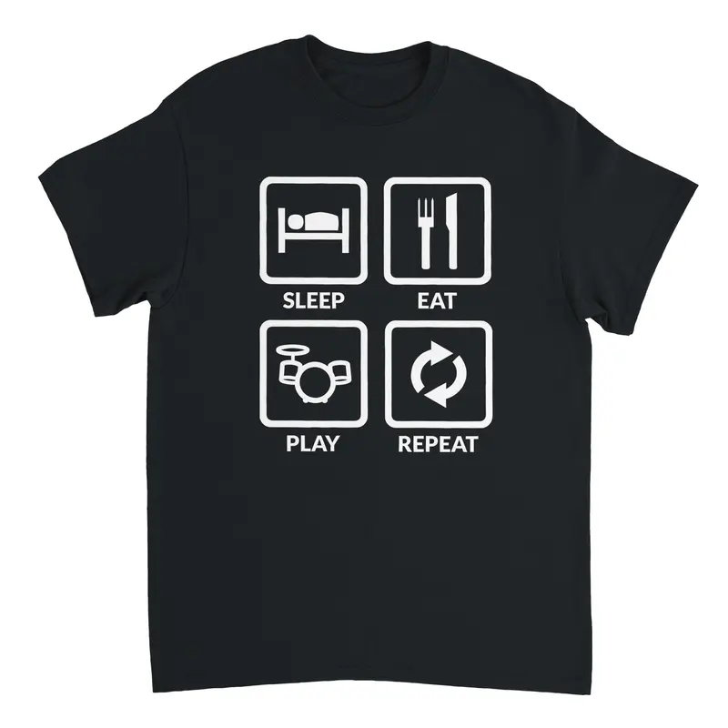 Sleep, Eat, Play, Repeat [DRUM SET] T-shirt
