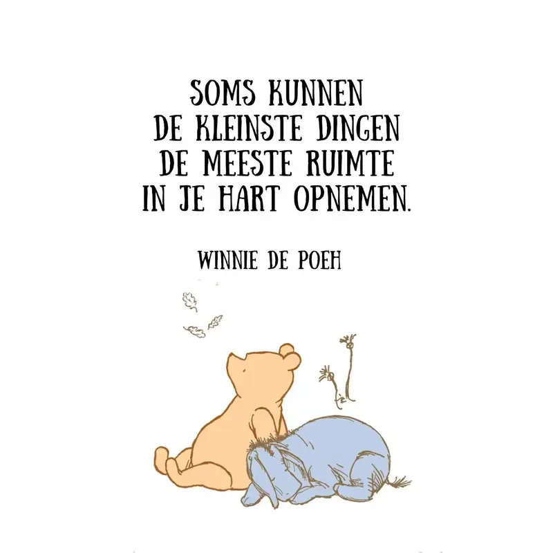 Soms kunnen de kleinste dingen Tegel NL Winnie de Poeh