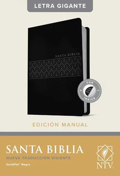 Span-NTV Handy Size Bible/Large Print (Santa Biblia Edicion Manual Letra Gigante)-Black LeatherLike Indexed