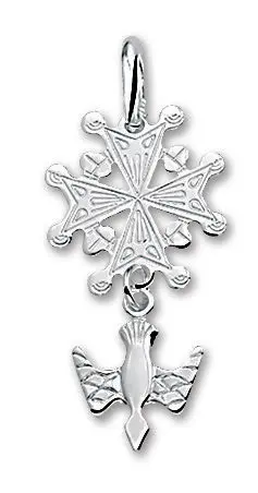 STERLING SILVER HANGER HUGENOTEN KRUIS