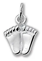 STERLING SILVER HANGER KLEINE BABYVOETJES