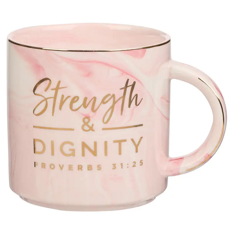 Strength and Dignity Pink Marbled