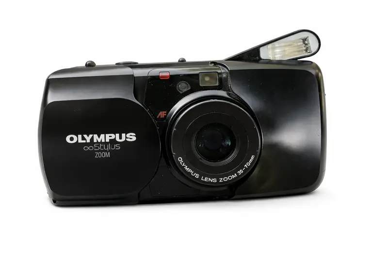 Stylus Zoom 35mm Zoom Point and Shoot Film Camera - Zwart