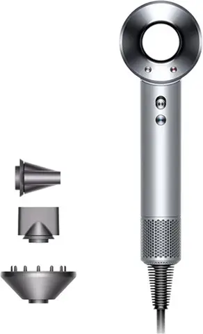 Supersonic HD01 Haardroger - Wit/Zilver (Incl. 3 Opzetstukken)