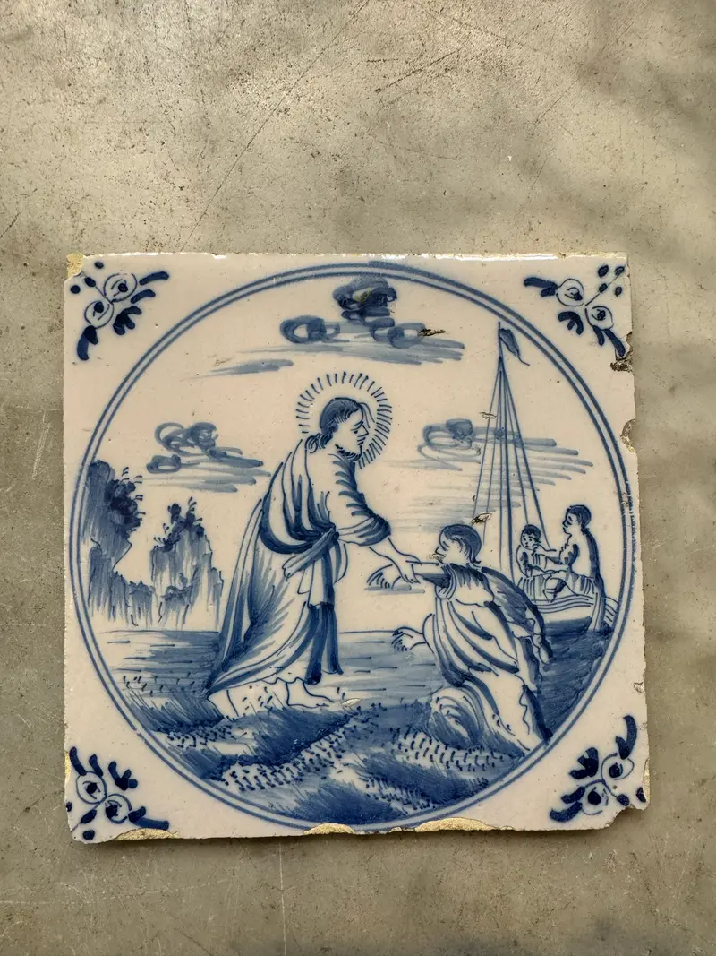 T119)Nice Delft bibical tile