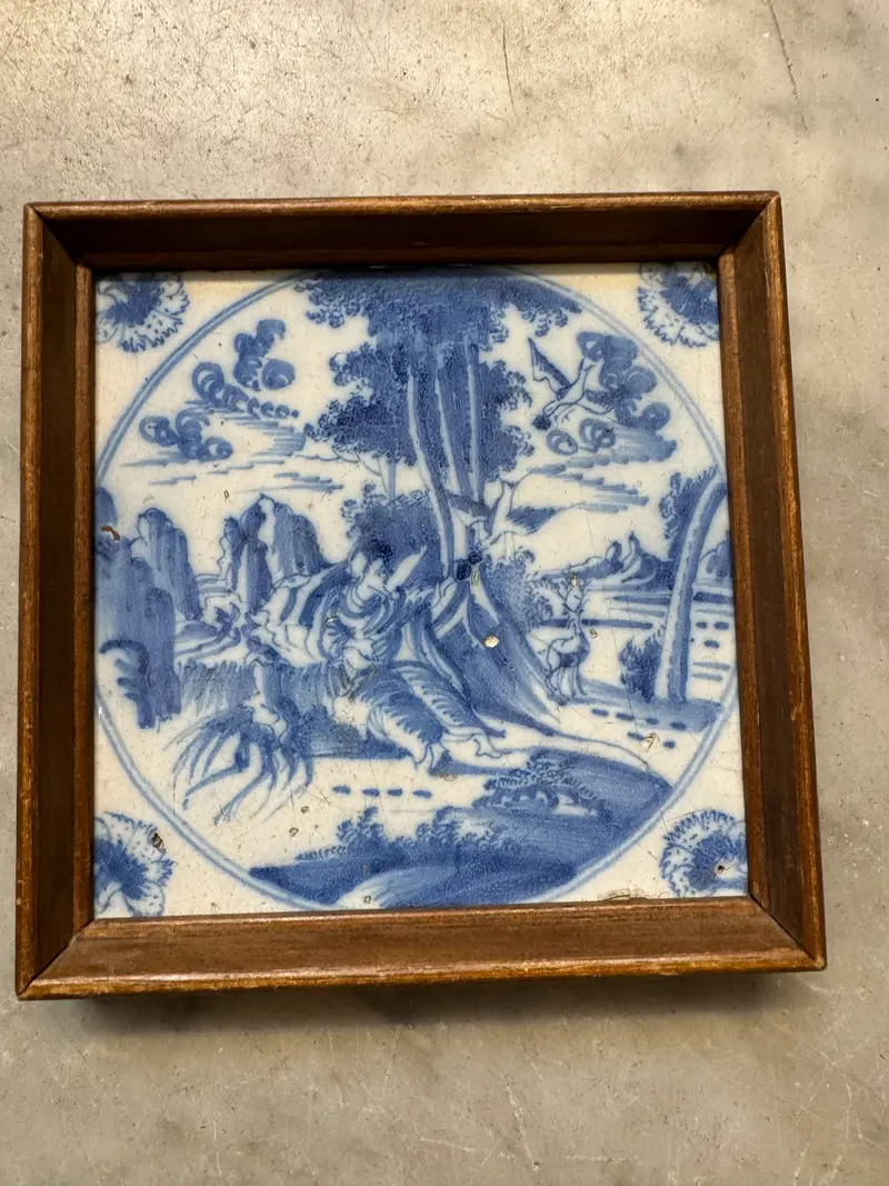 T126) Delft bible tile 18 th century