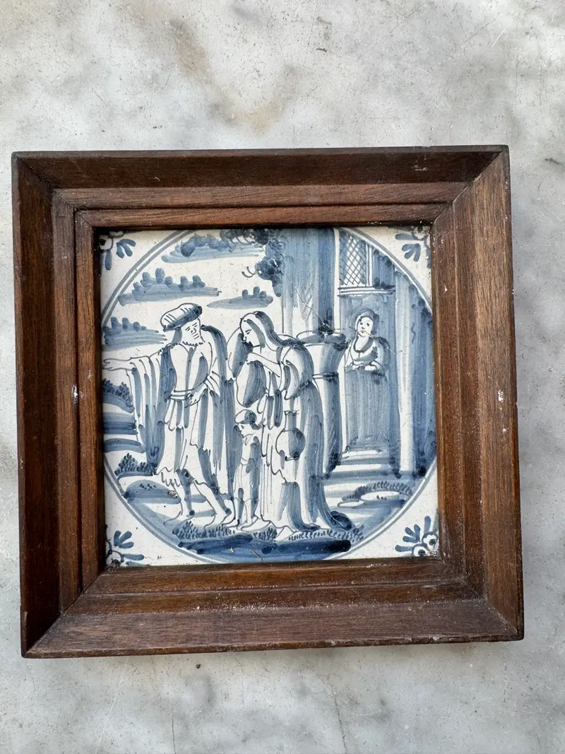 T141) 18 th century bible tile