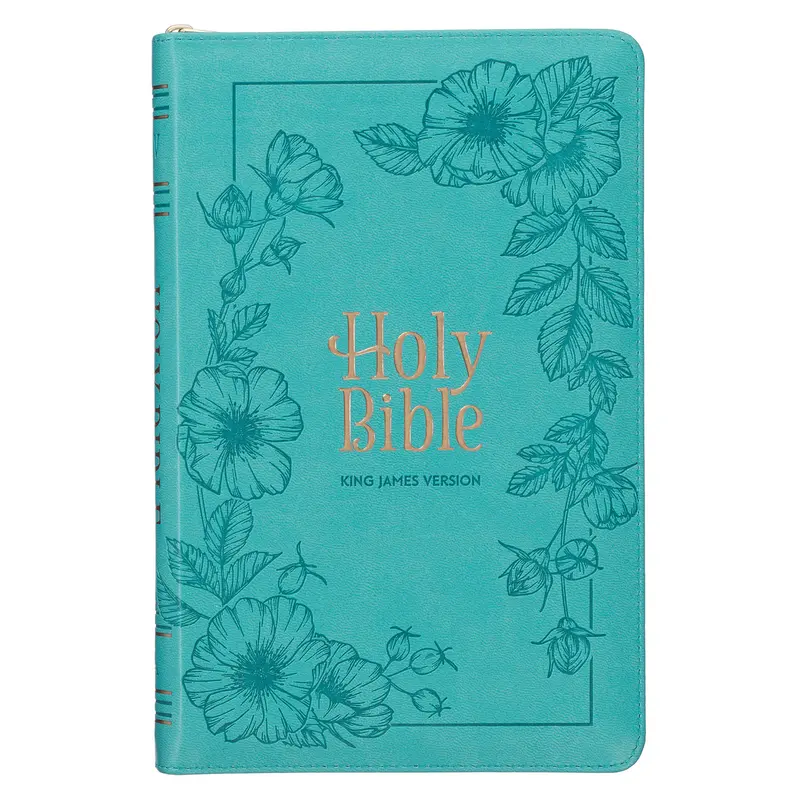 Teal Faux Leather Deluxe Gift Index Zip