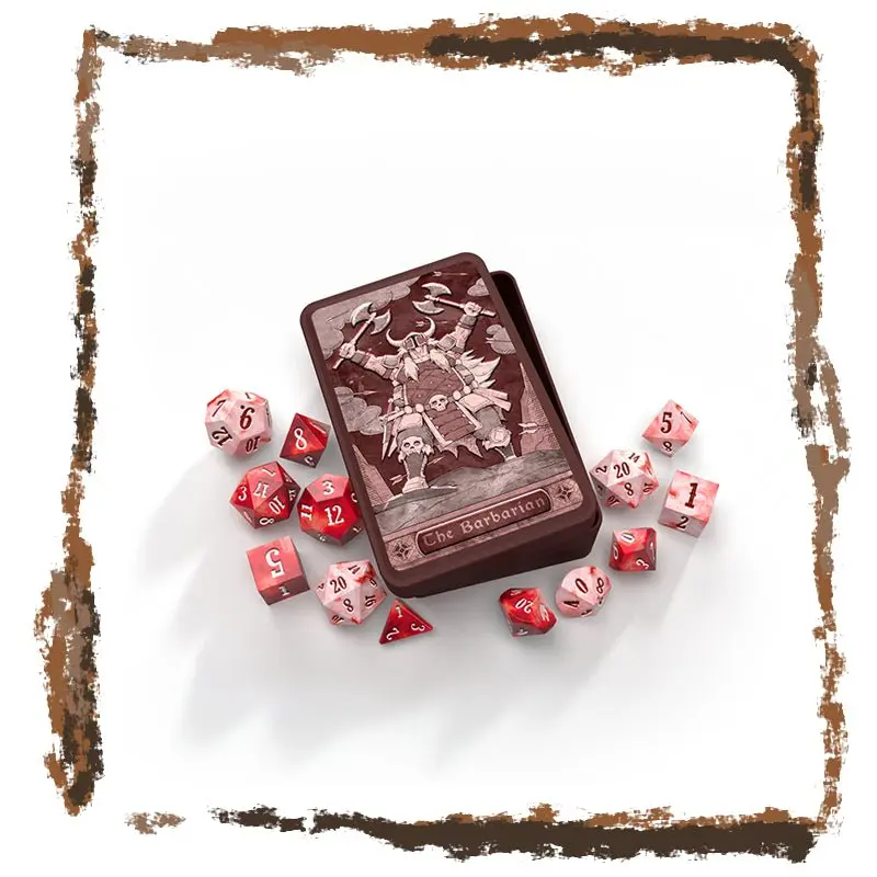 The Barbarian - RPG Dice Set in Collector’s Tin