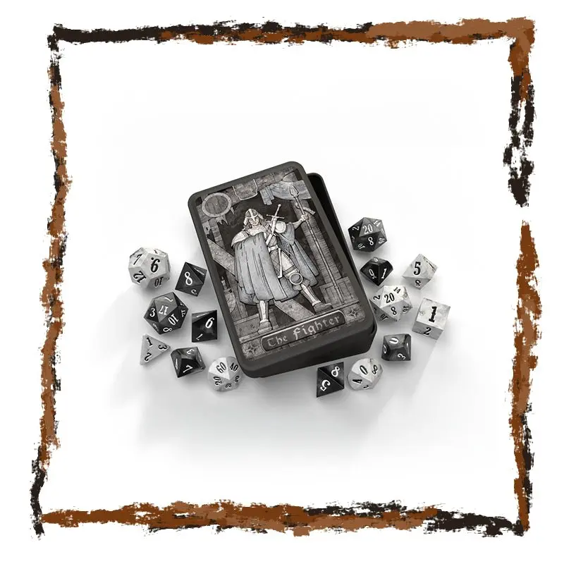 The Fighter - RPG Dice Set in Collector's Tin