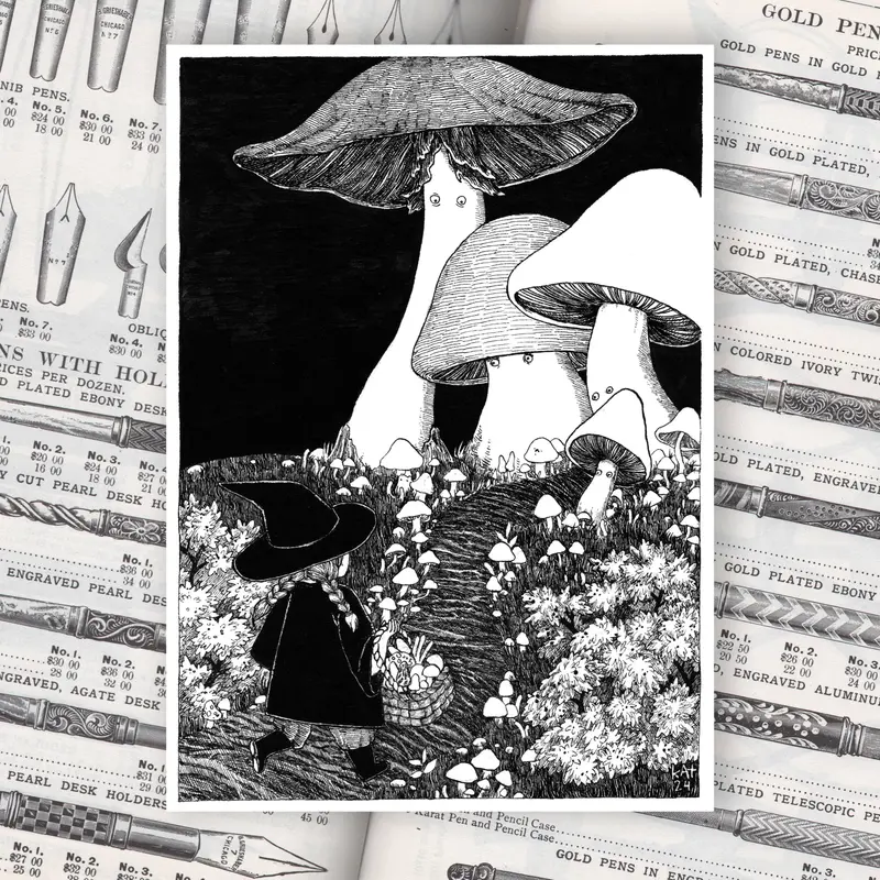 The Forager - 5x7"  Print