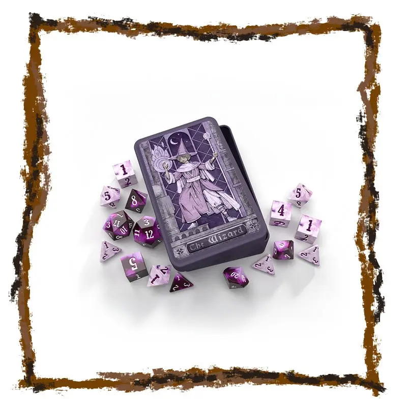 The Wizard - RPG Dice Set in Collector's Tin