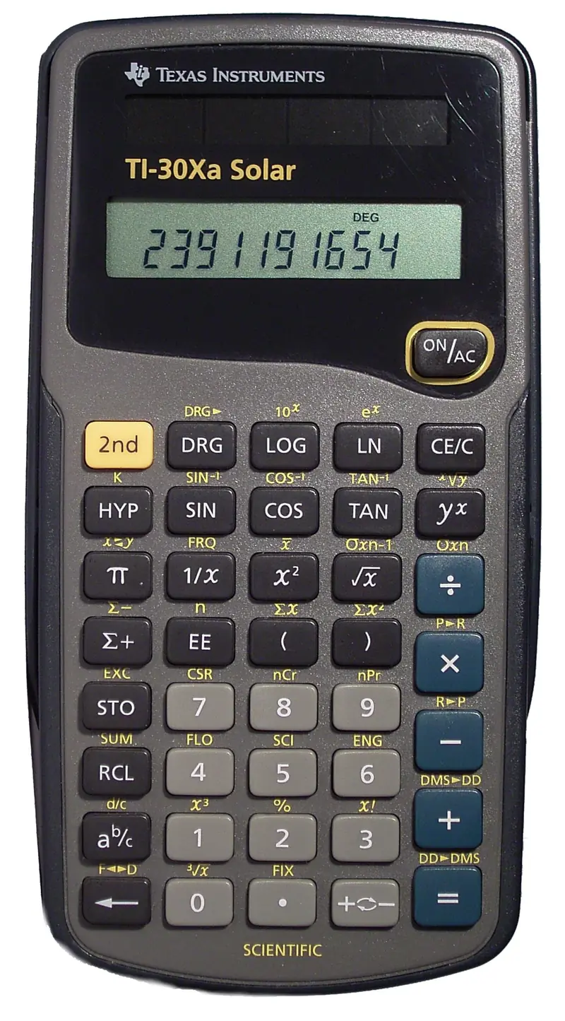 TI-30Xa Solar Wetenschappelijke Rekenmachine (Zonne-energie)