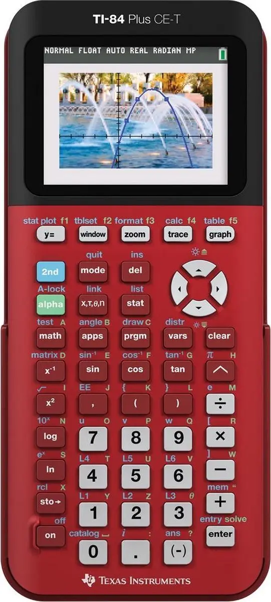 TI-84 Plus CE-T Wetenschappelijke Rekenmachine - Rood